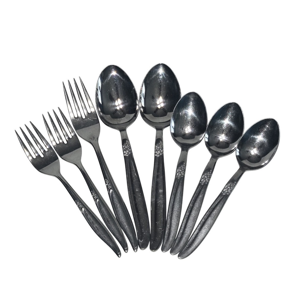 Vtg Montgomery Ward MWCO H Stainless Steel Japan Flatware Spoons And Forks